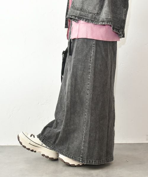 IN THE MARKET｜ベルト付きボックススカート [[IN-109]][C]