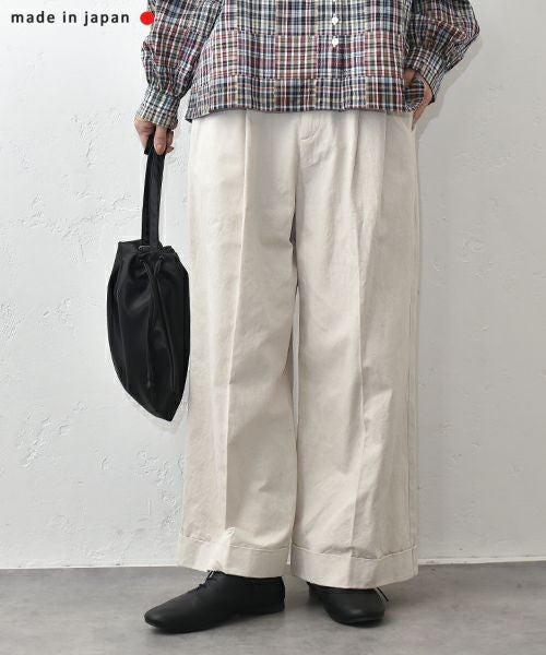 No18｜コットンリネンセンタープレスパンツ [[H26004]][C]