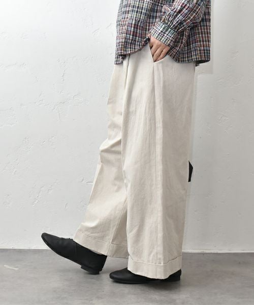 No18｜コットンリネンセンタープレスパンツ [[H26004]][C]