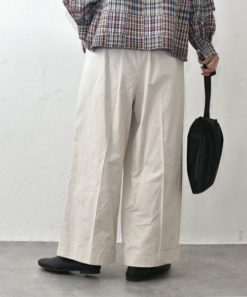 No18｜コットンリネンセンタープレスパンツ [[H26004]][C]