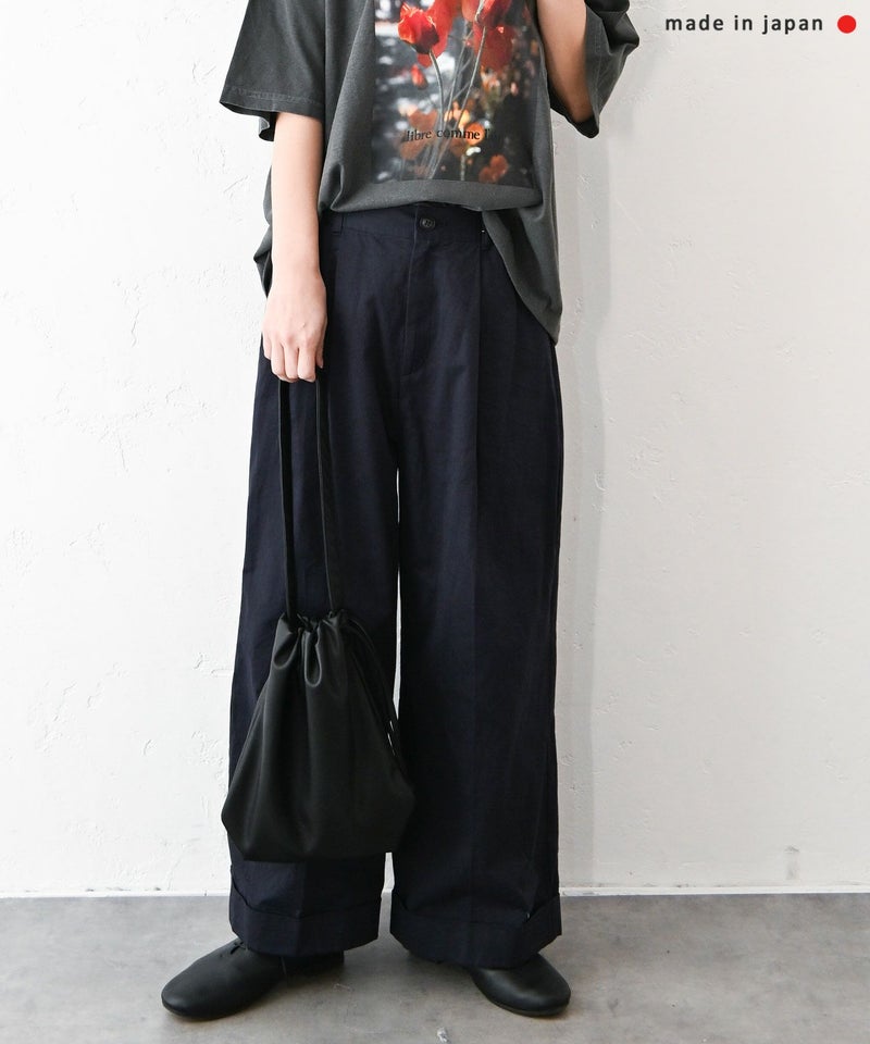 No18｜コットンリネンセンタープレスパンツ [[H26004]][C]