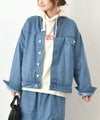 Our.｜ノーカラーデニムジャケット [[131342H]][C]