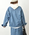 Our.｜ノーカラーデニムジャケット [[131342H]][C]