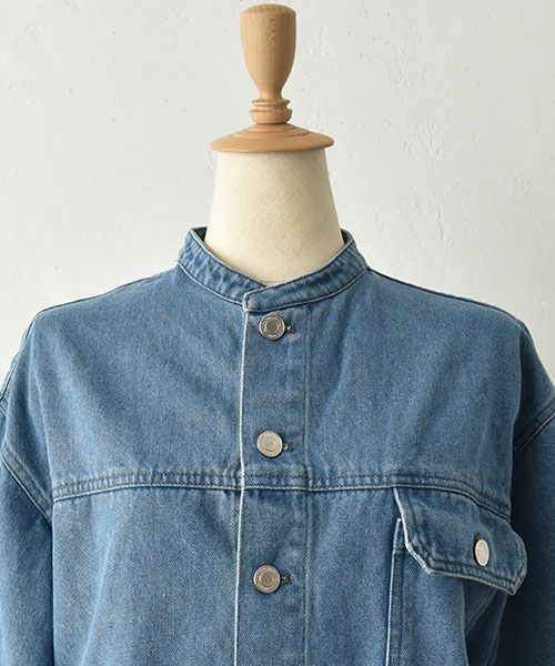 Our.｜ノーカラーデニムジャケット [[131342H]][C] | ma28 ONLINE STORE