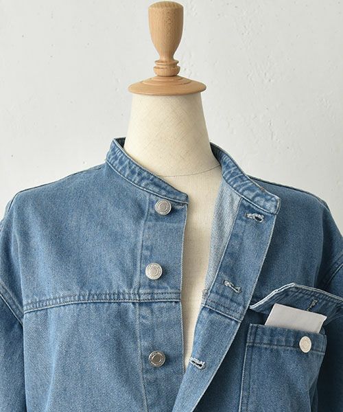 Our.｜ノーカラーデニムジャケット [[131342H]][C] | ma28 ONLINE STORE