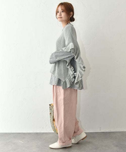 hagumu｜フリルニットポンチョ [[MT-0490]][C]