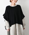 hagumu｜フリルニットポンチョ [[MT-0490]][C]