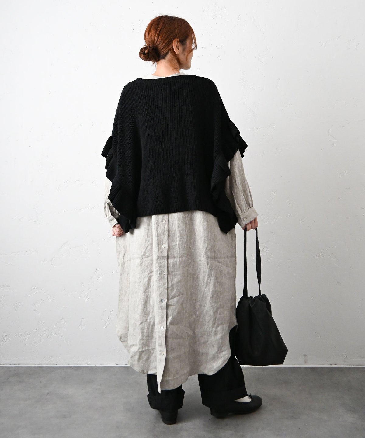 hagumu｜フリルニットポンチョ [[MT-0490]][C]