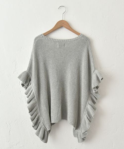 hagumu｜フリルニットポンチョ [[MT-0490]][C]
