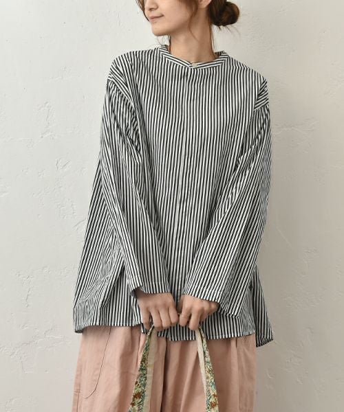 hagumu｜バンドカラーシャツ [[hag-182]][C]