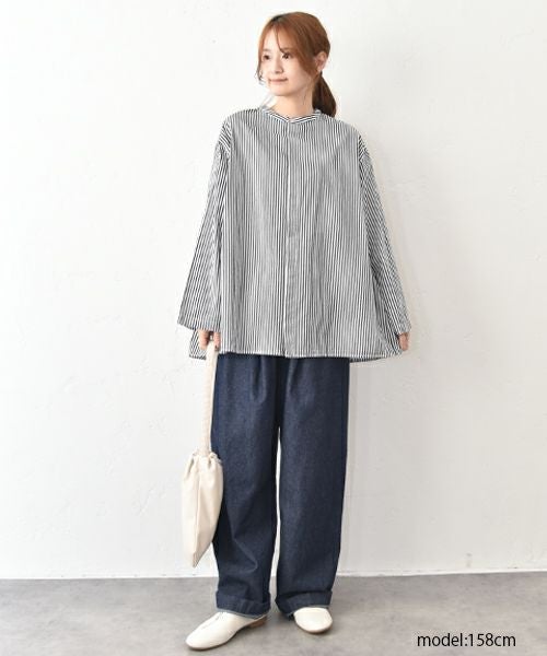 hagumu｜バンドカラーシャツ [[hag-182]][C]