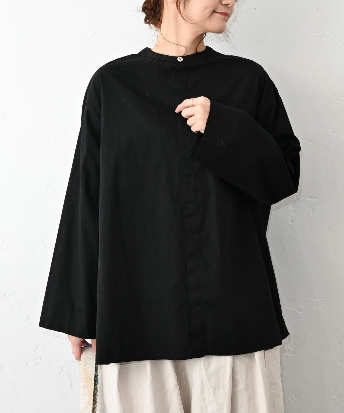 hagumu｜バンドカラーシャツ [[hag-182]][C]