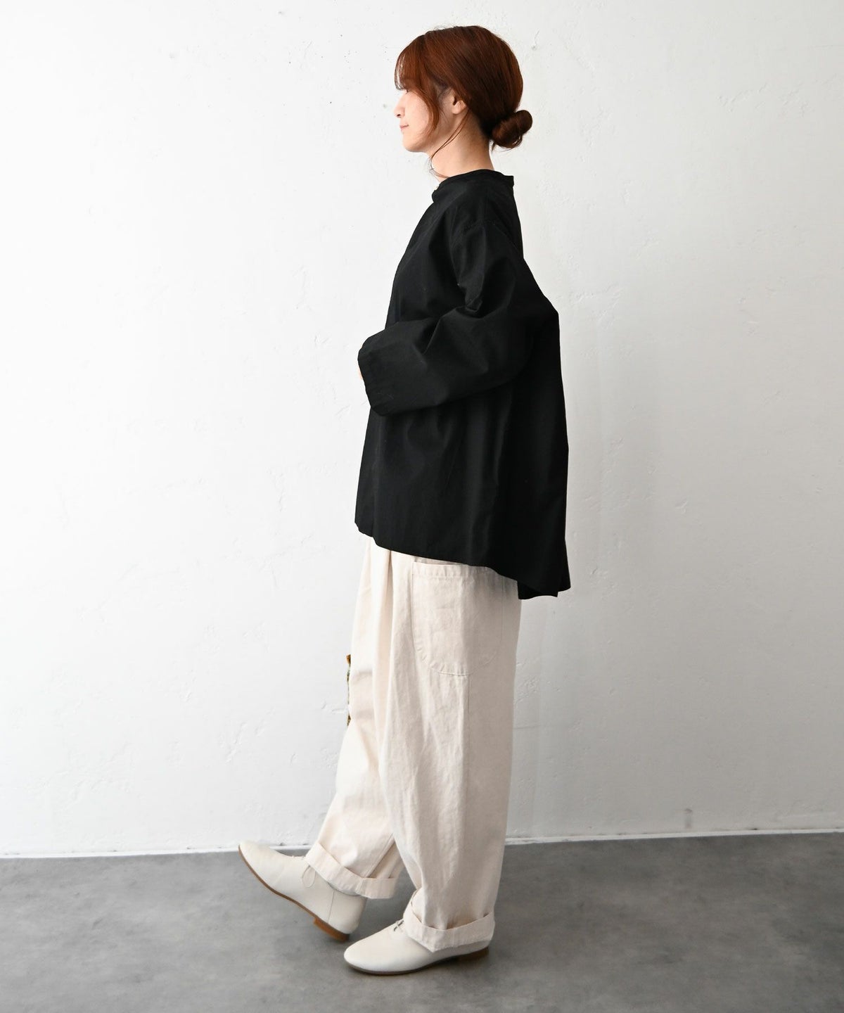 hagumu｜バンドカラーシャツ [[hag-182]][C]