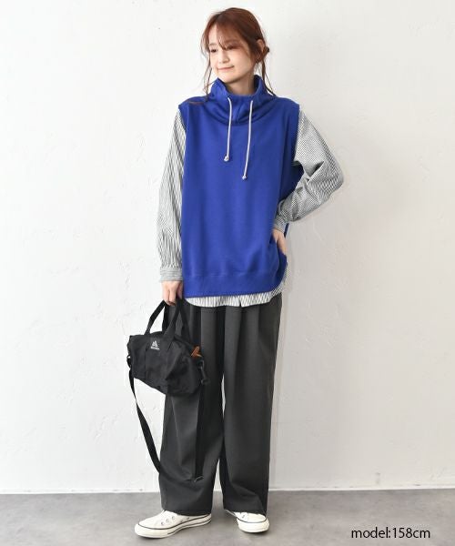 her.｜モックネックスウェットベスト [[131345H]][C]