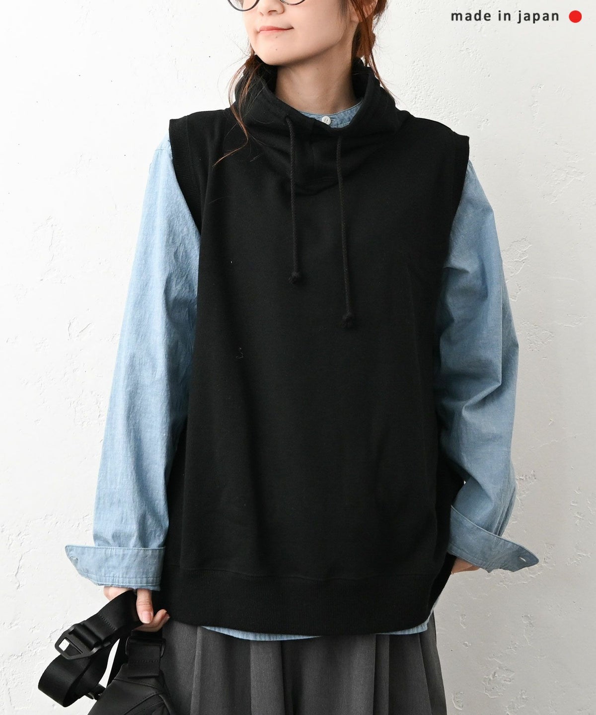 her.｜モックネックスウェットベスト [[131345H]][C]