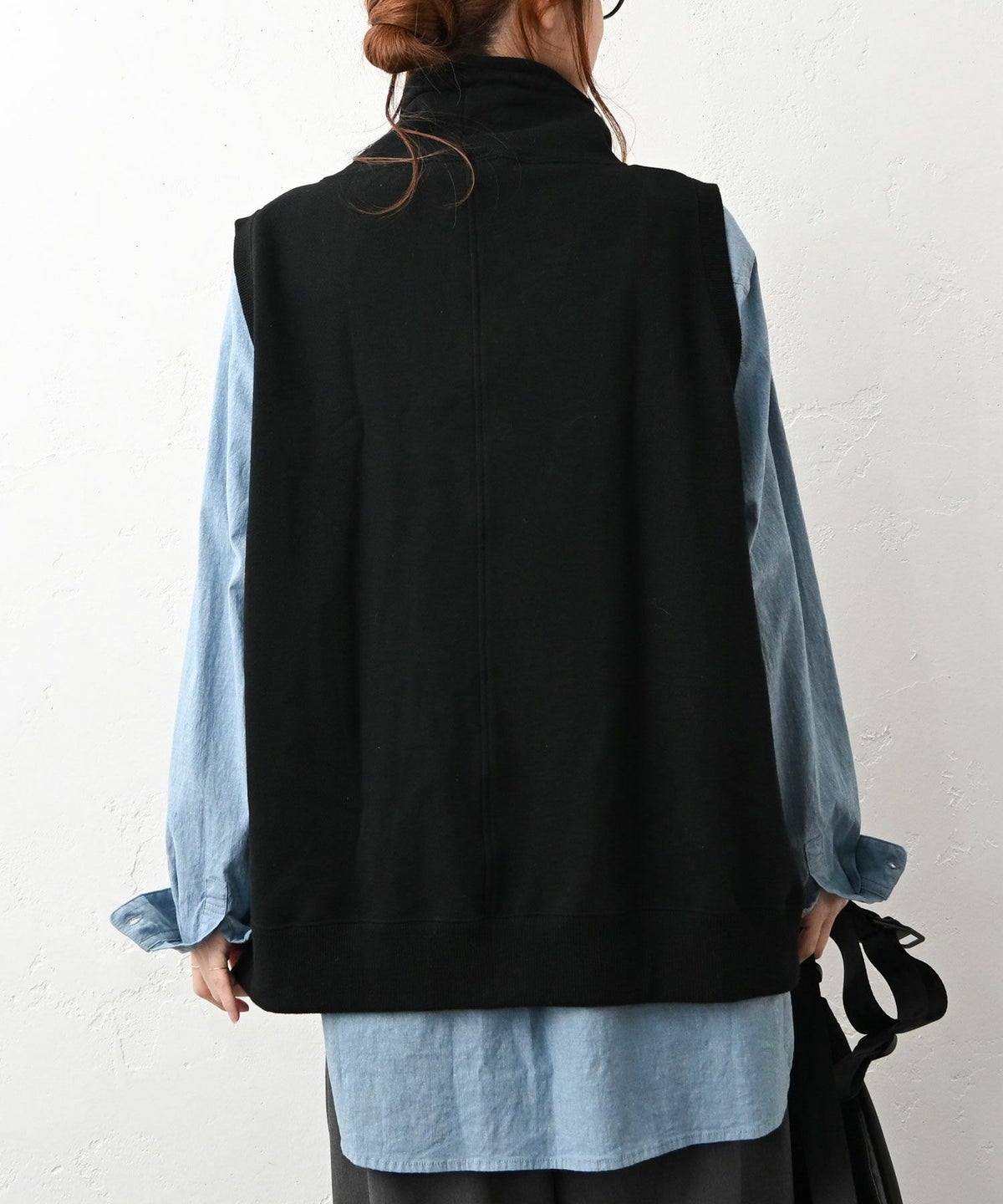 her.｜モックネックスウェットベスト [[131345H]][C]