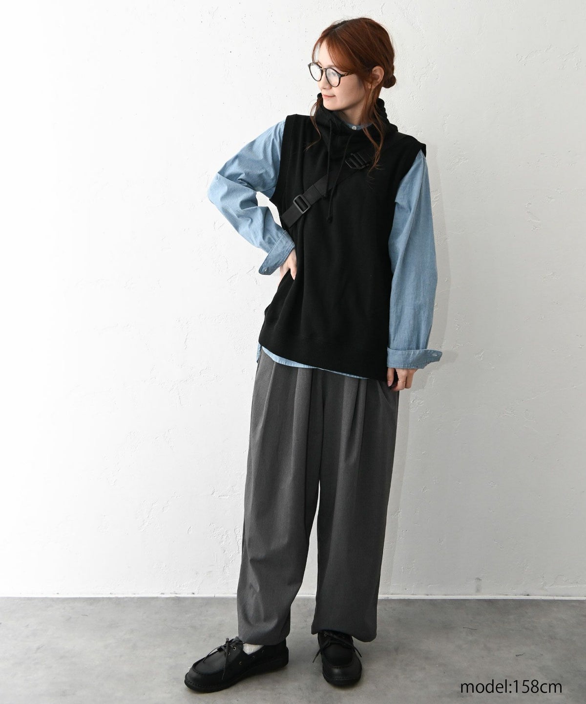 her.｜モックネックスウェットベスト [[131345H]][C]