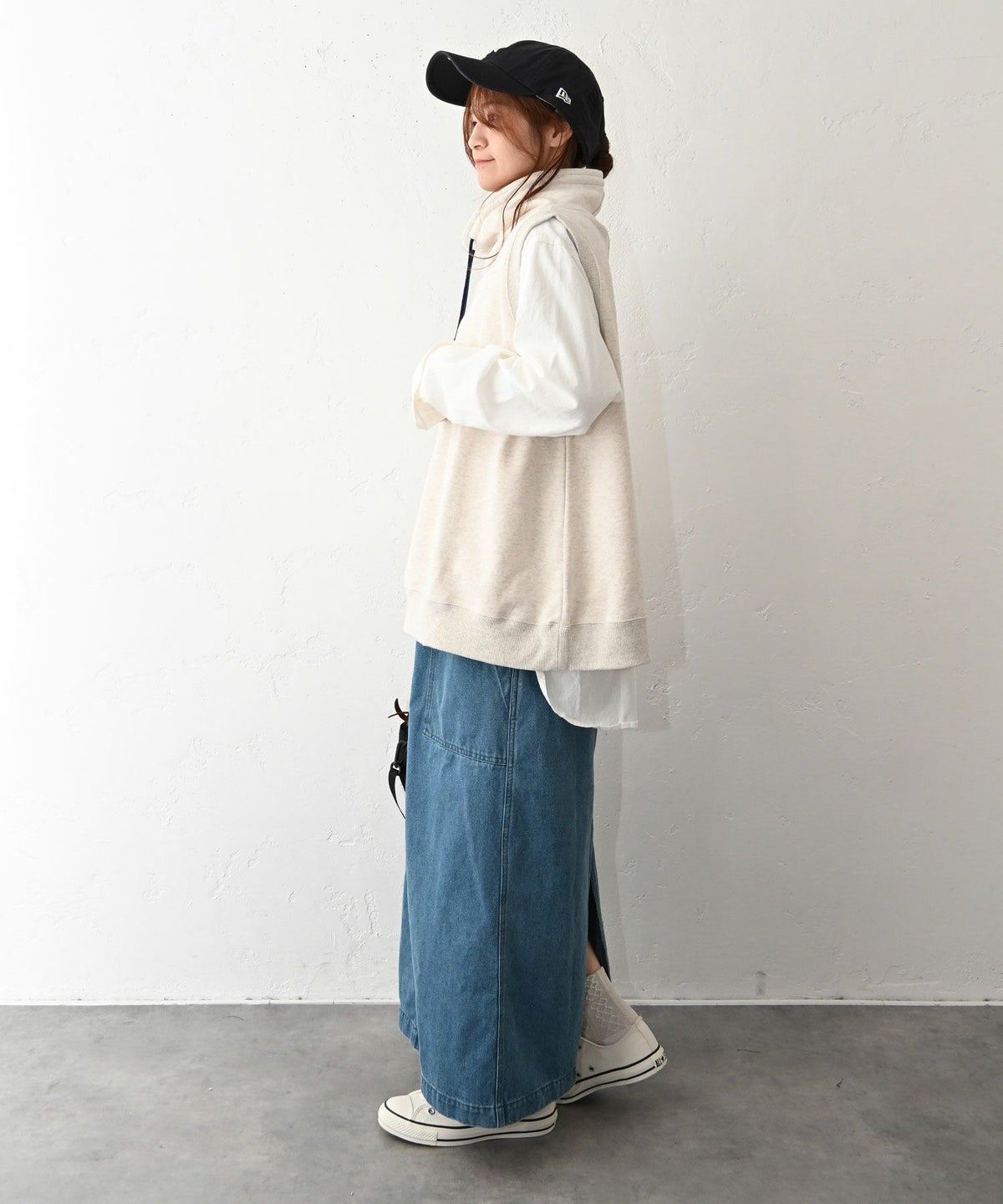 her.｜モックネックスウェットベスト [[131345H]][C]