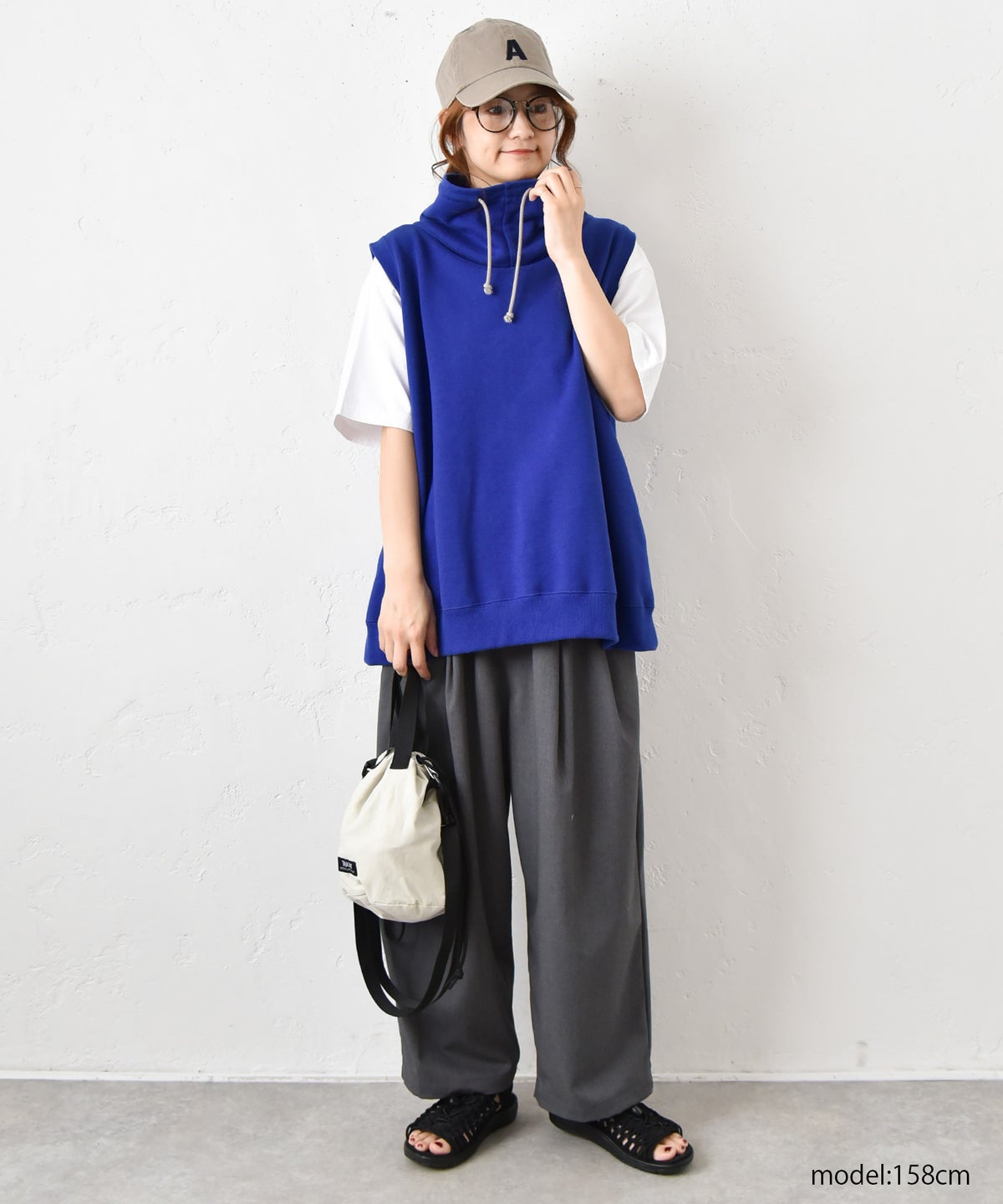 her.｜モックネックスウェットベスト [[131345H]][C]