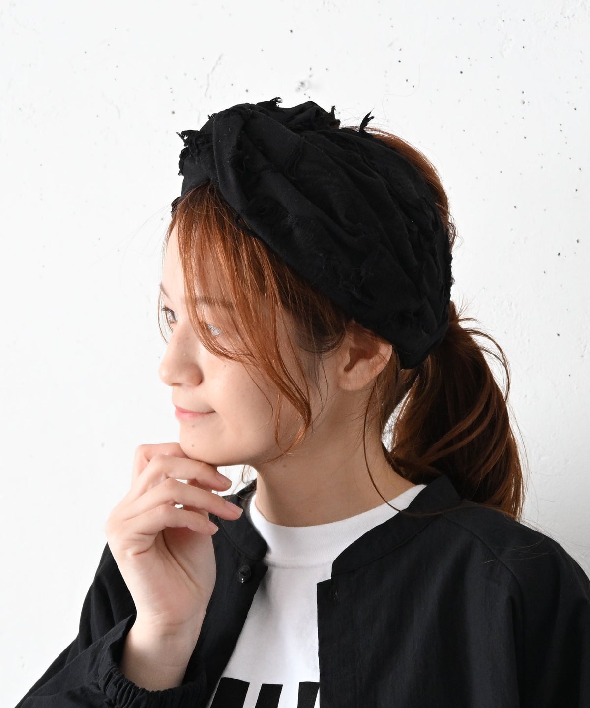 STEVENS&SON｜シャギージャガードターバン [[MA-26-0201]][C]