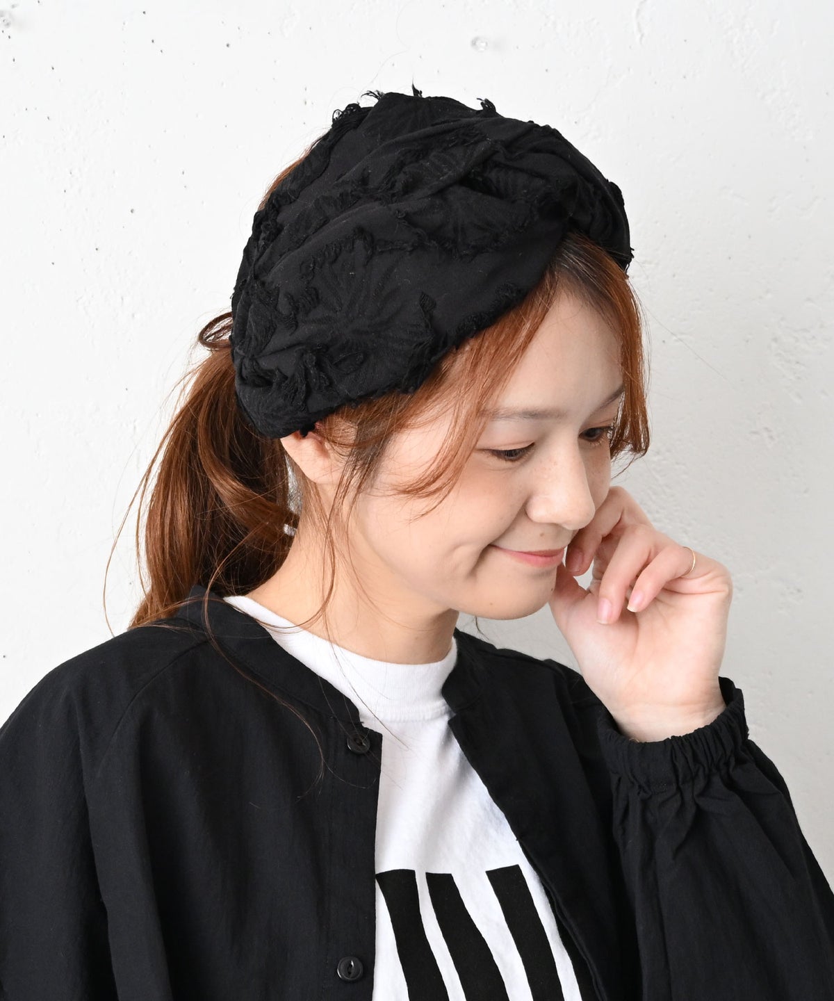 STEVENS&SON｜シャギージャガードターバン [[MA-26-0201]][C]