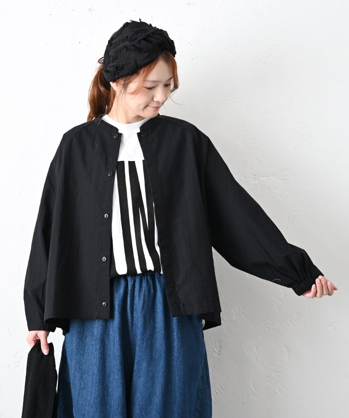 STEVENS&SON｜シャギージャガードターバン [[MA-26-0201]][C]