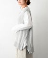 hagumu｜サイドボタン麻混ニットベスト [[MT-0496]][C]