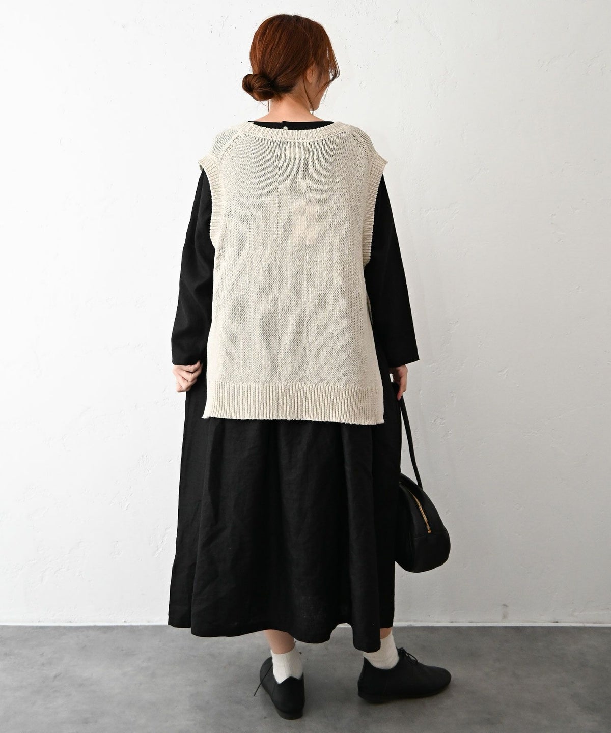 hagumu｜サイドボタン麻混ニットベスト [[MT-0496]][C]