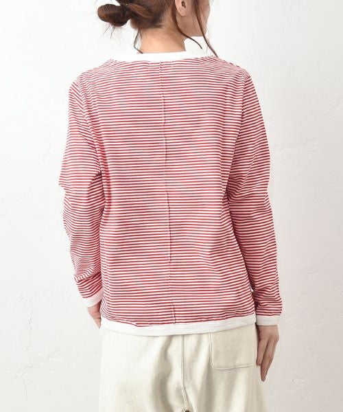 and quarter｜10分袖ボーダーカットソー [[MA-055]][C]