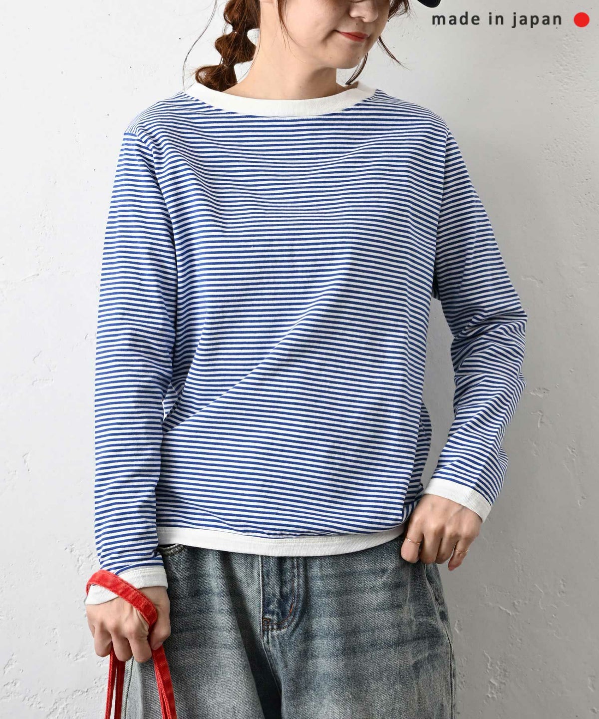 and quarter｜10分袖ボーダーカットソー [[MA-055]][C]