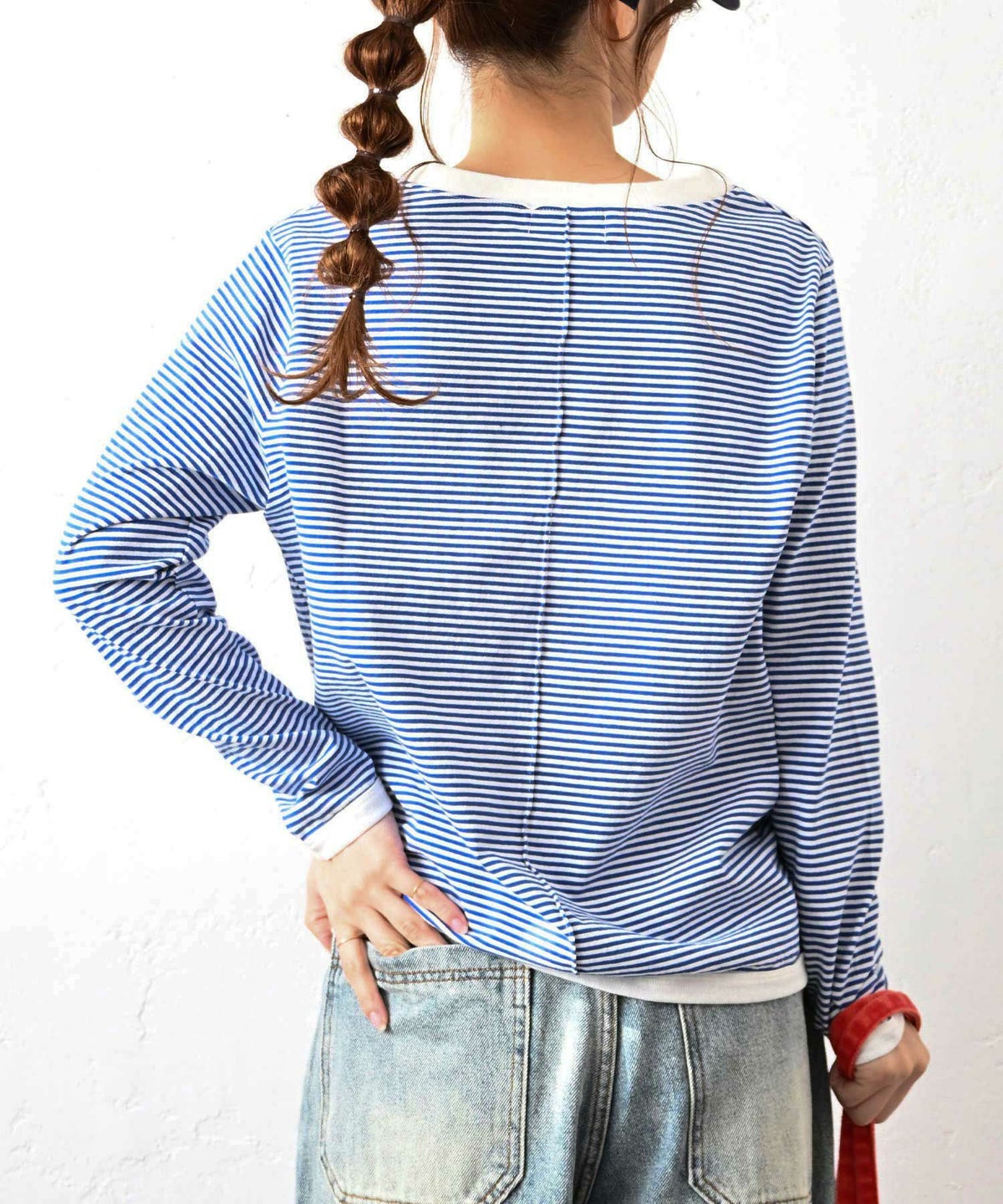 and quarter｜10分袖ボーダーカットソー [[MA-055]][C]