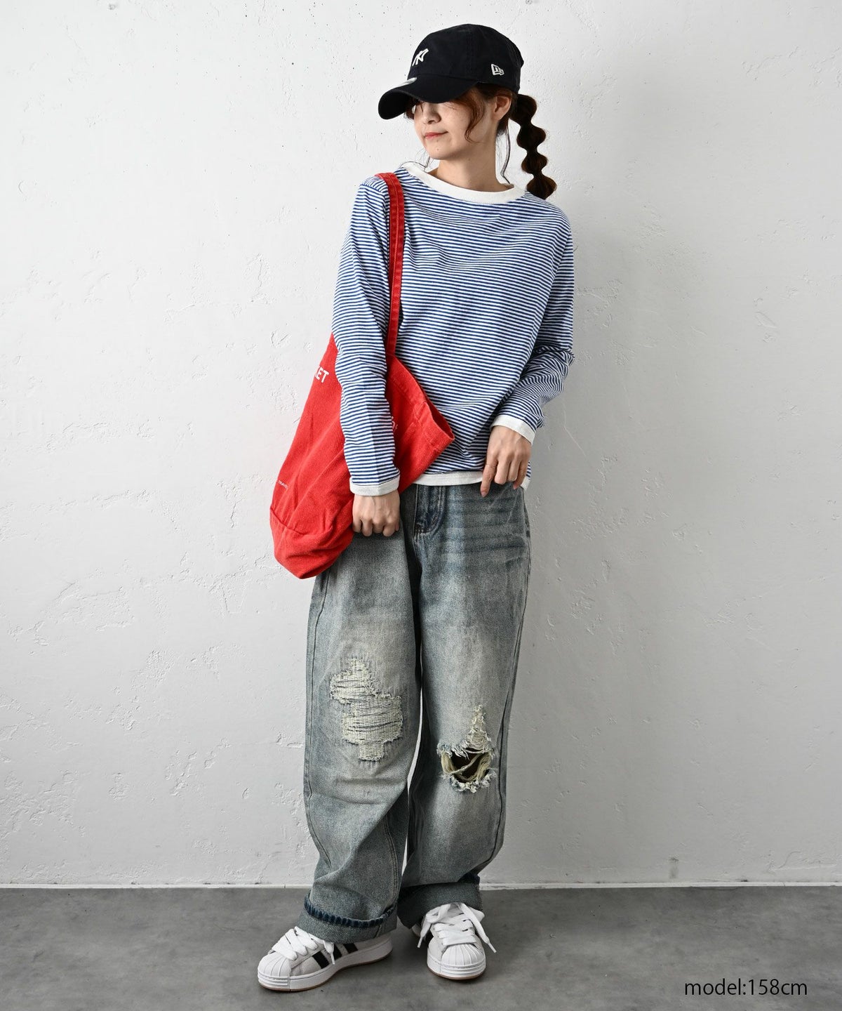 and quarter｜10分袖ボーダーカットソー [[MA-055]][C]