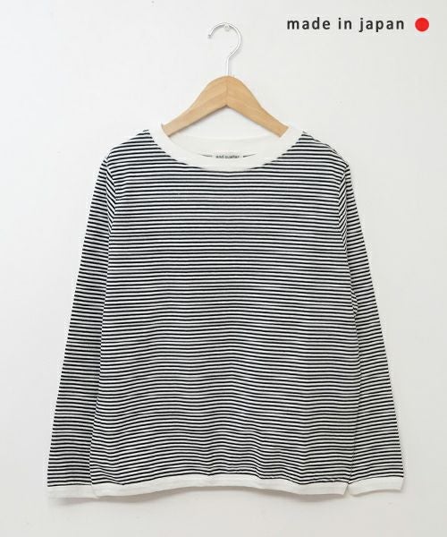 and quarter｜10分袖ボーダーカットソー [[MA-055]][C]
