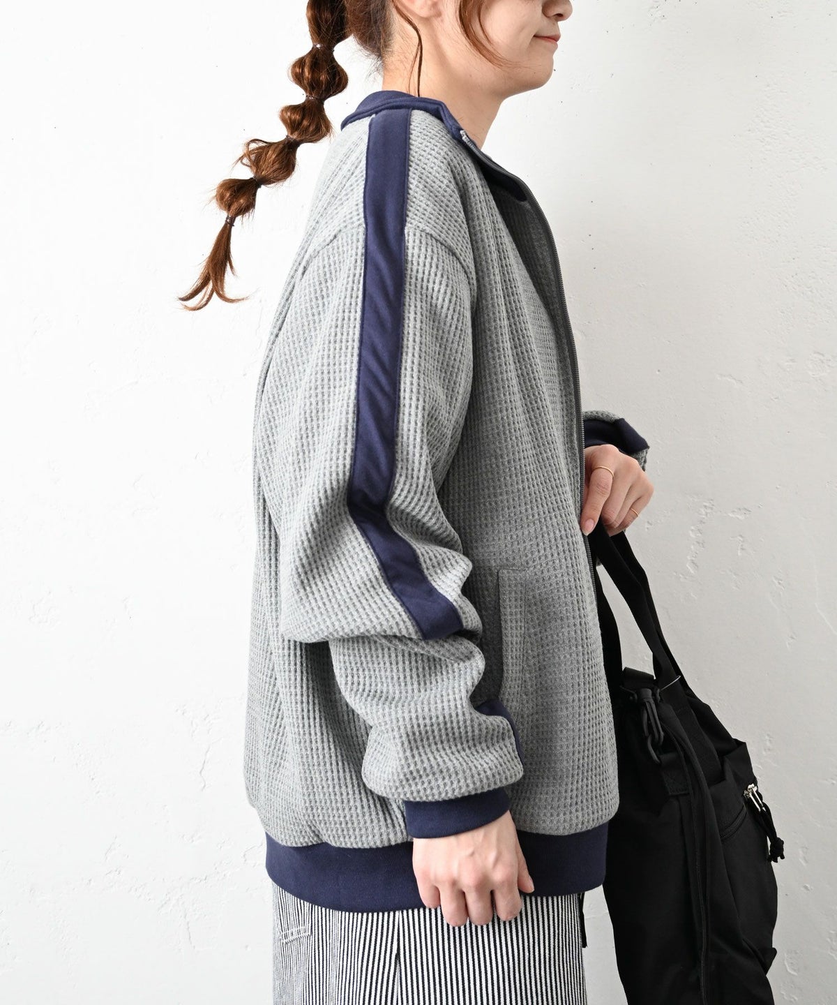 IN THE MARKET｜ワッフル素材ジップアップジャケット [[C-2503]][C]