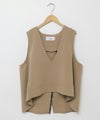  TRANOI.｜バックスリットキーネックジレ [[214R228]][C]