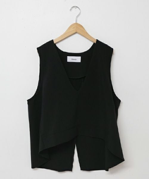  TRANOI.｜バックスリットキーネックジレ [[214R228]][C]