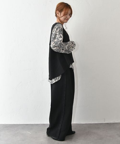 TRANOI.｜サイドプリーツワイドパンツ [[214R514]][C]