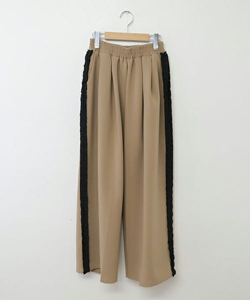 TRANOI.｜サイドプリーツワイドパンツ [[214R514]][C]