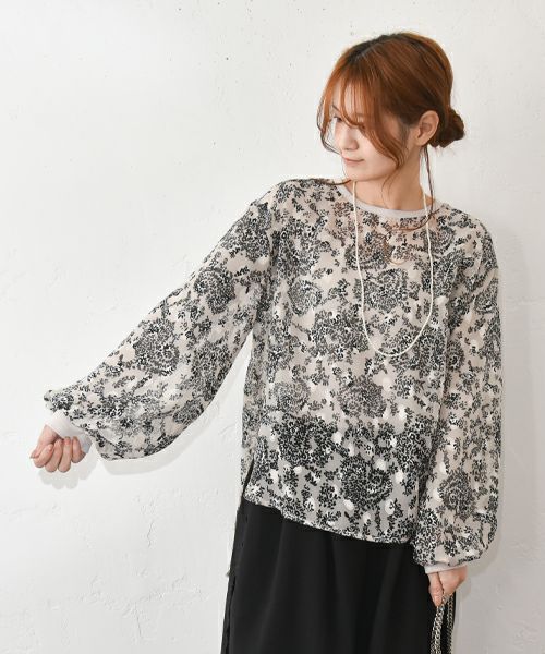  TRANOI.｜ジャガードプルオーバー [[242J203]][C]