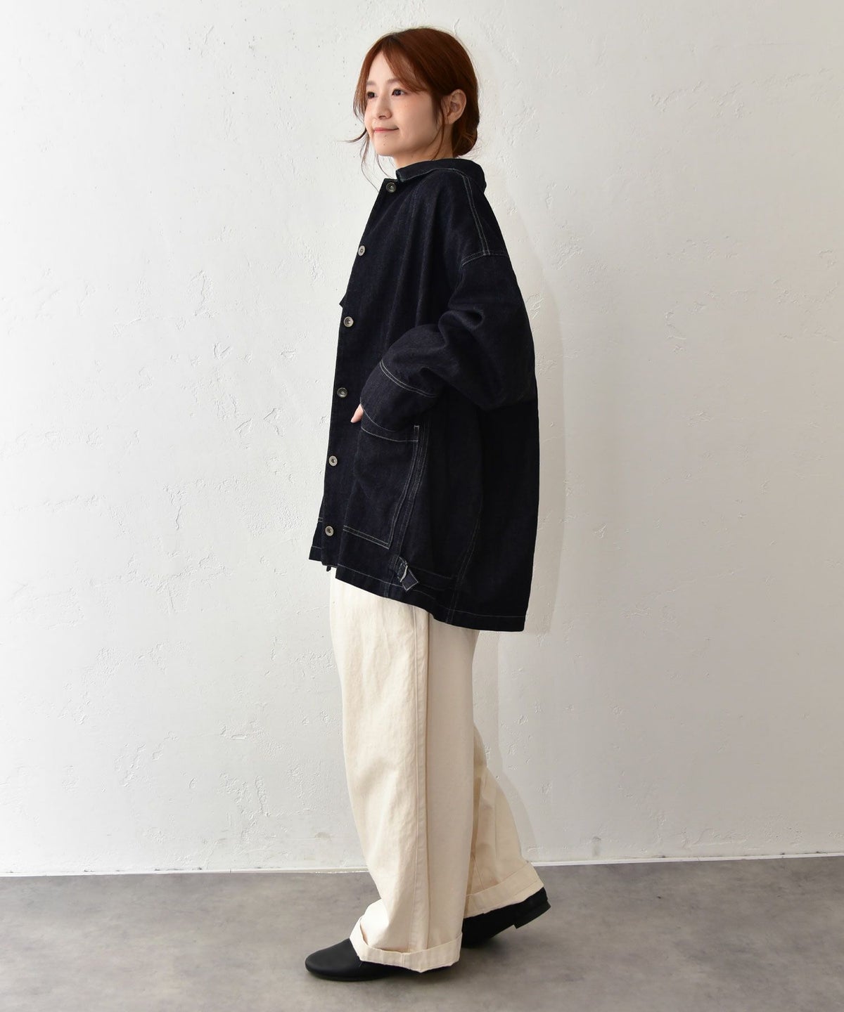 mizuiro ind｜wide denim coverall [[1-270039OW]][C]