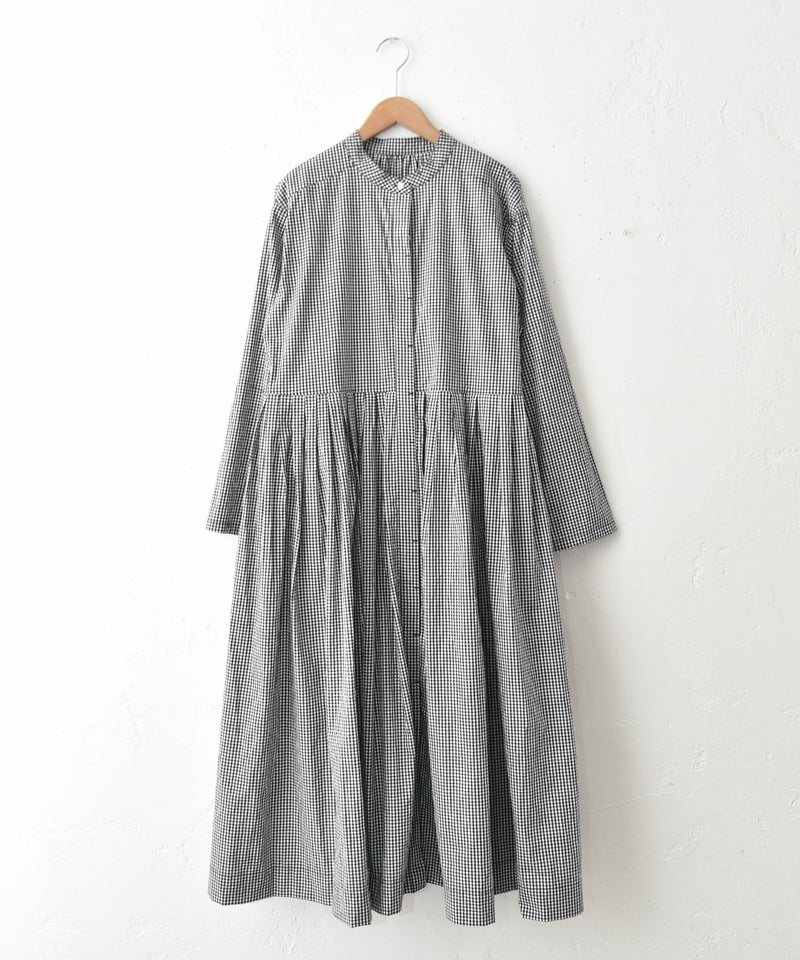 OMEKASI｜前開きチェックタックワンピース [[hag-197]][C]
