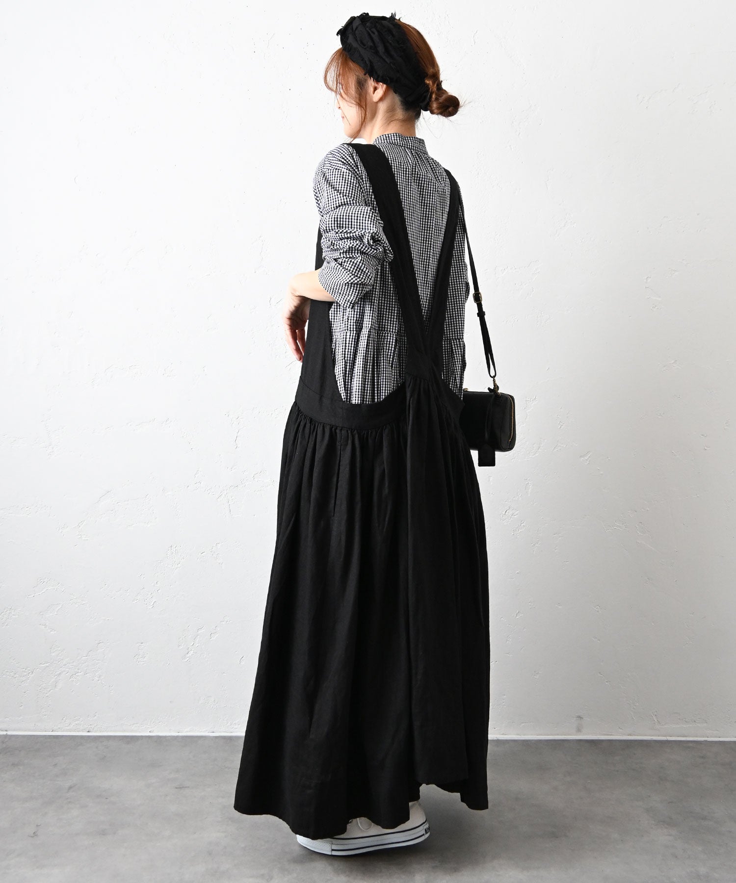 hagumu｜リネン混エプロンワンピース [[hag-179]][C] | ma28 ONLINE STORE