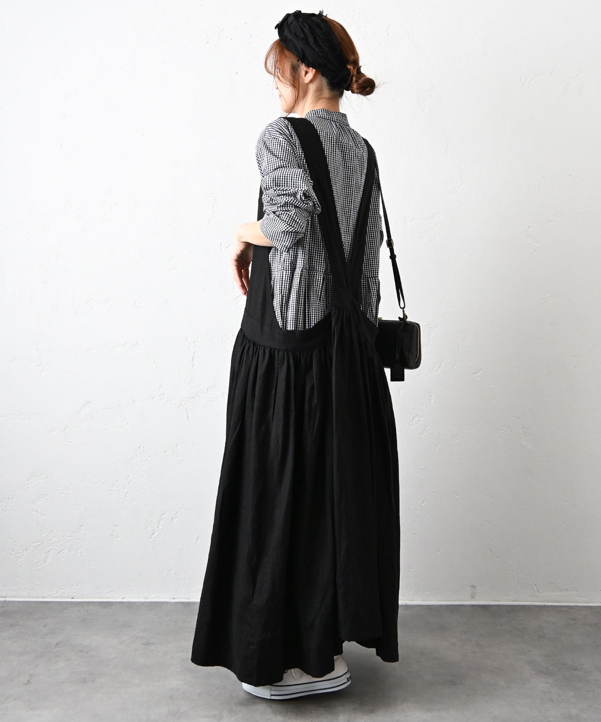 hagumu｜リネン混エプロンワンピース [[hag-179]][C]