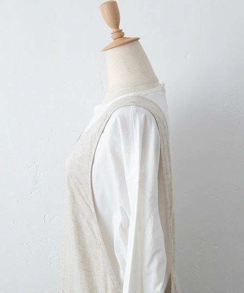 hagumu｜リネン混エプロンワンピース [[hag-179]][C] | ma28 ONLINE STORE