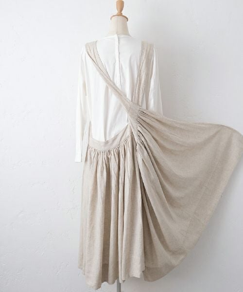 hagumu｜リネン混エプロンワンピース [[hag-179]][C] | ma28 ONLINE STORE