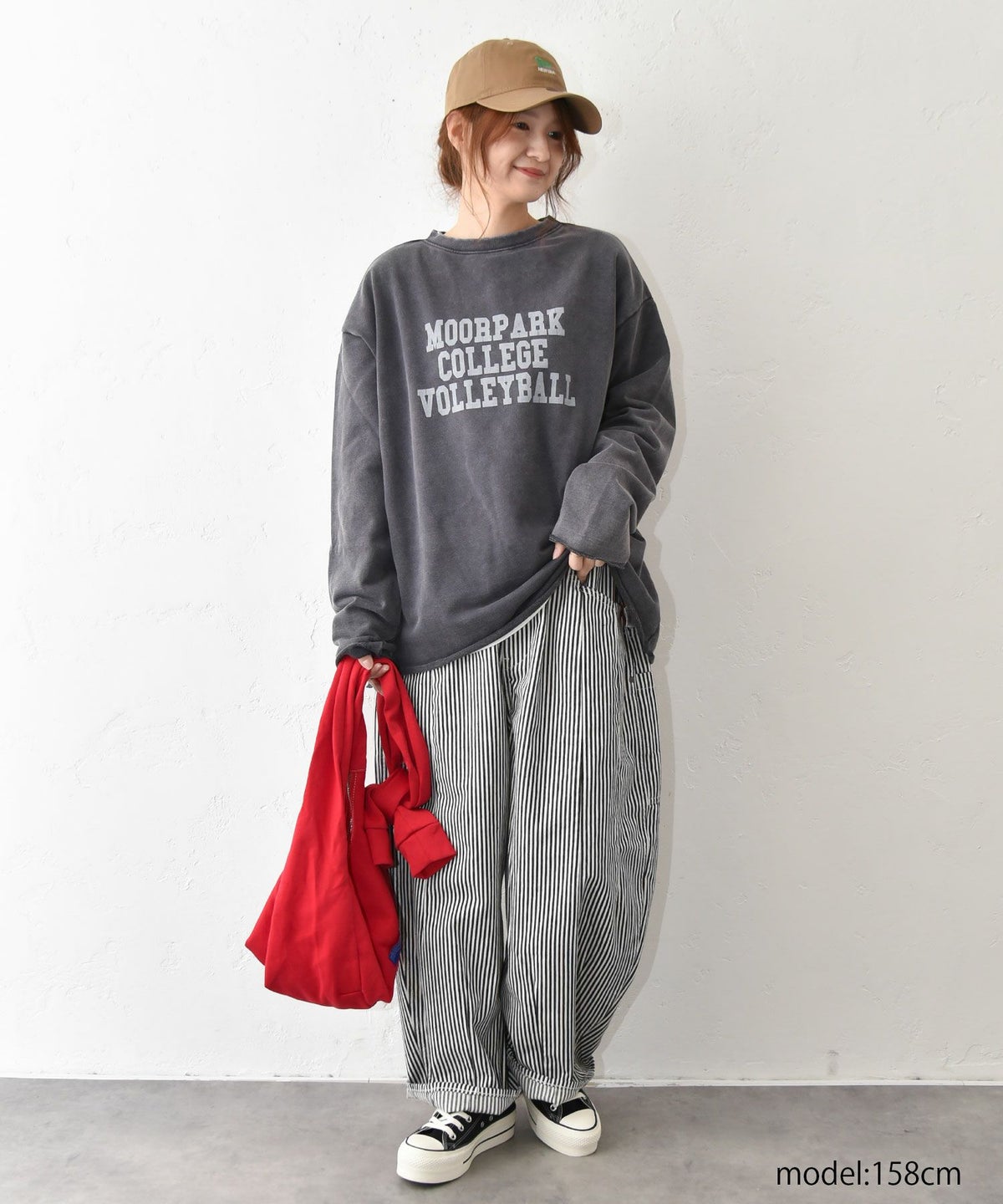 IN THE MARKET｜ピグメントカレッジロゴミニ裏毛ロンT [[C-2512]][C]