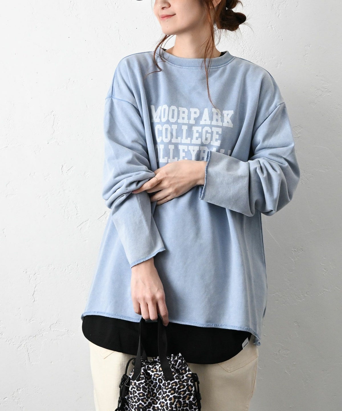 IN THE MARKET｜ピグメントカレッジロゴミニ裏毛ロンT [[C-2512]][C]