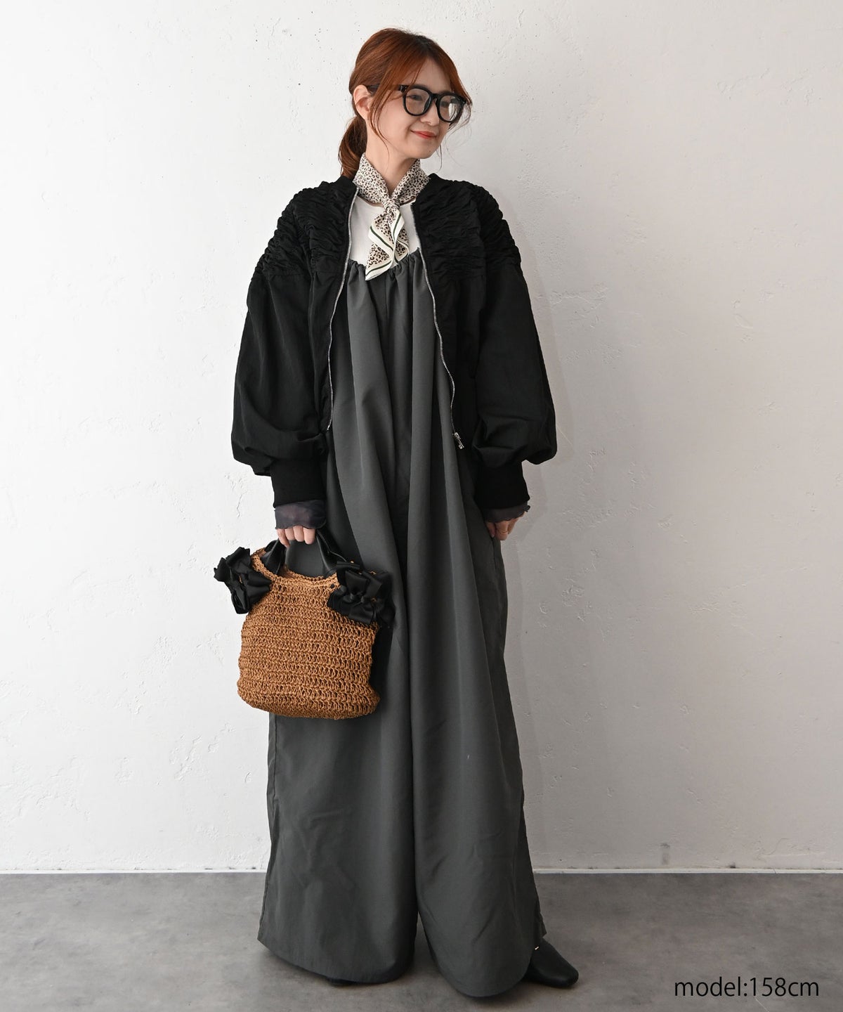 HUMS｜シャーリングデザインブルゾン [[410162]][C]