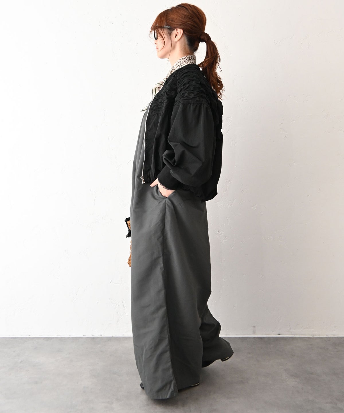 HUMS｜シャーリングデザインブルゾン [[410162]][C]