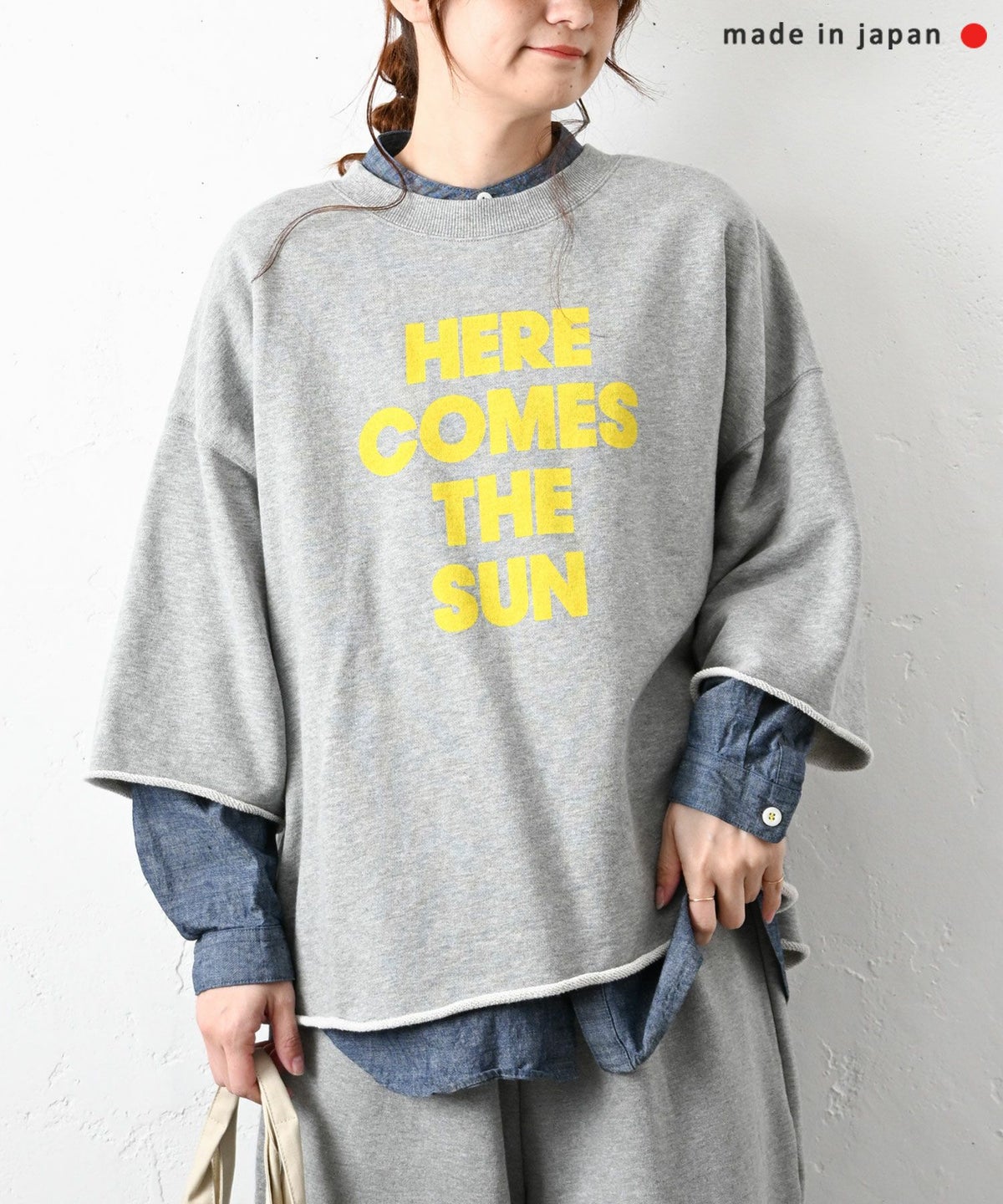 her.｜ロゴプリント7分袖カットソー [[HCTS-COCS]][C]